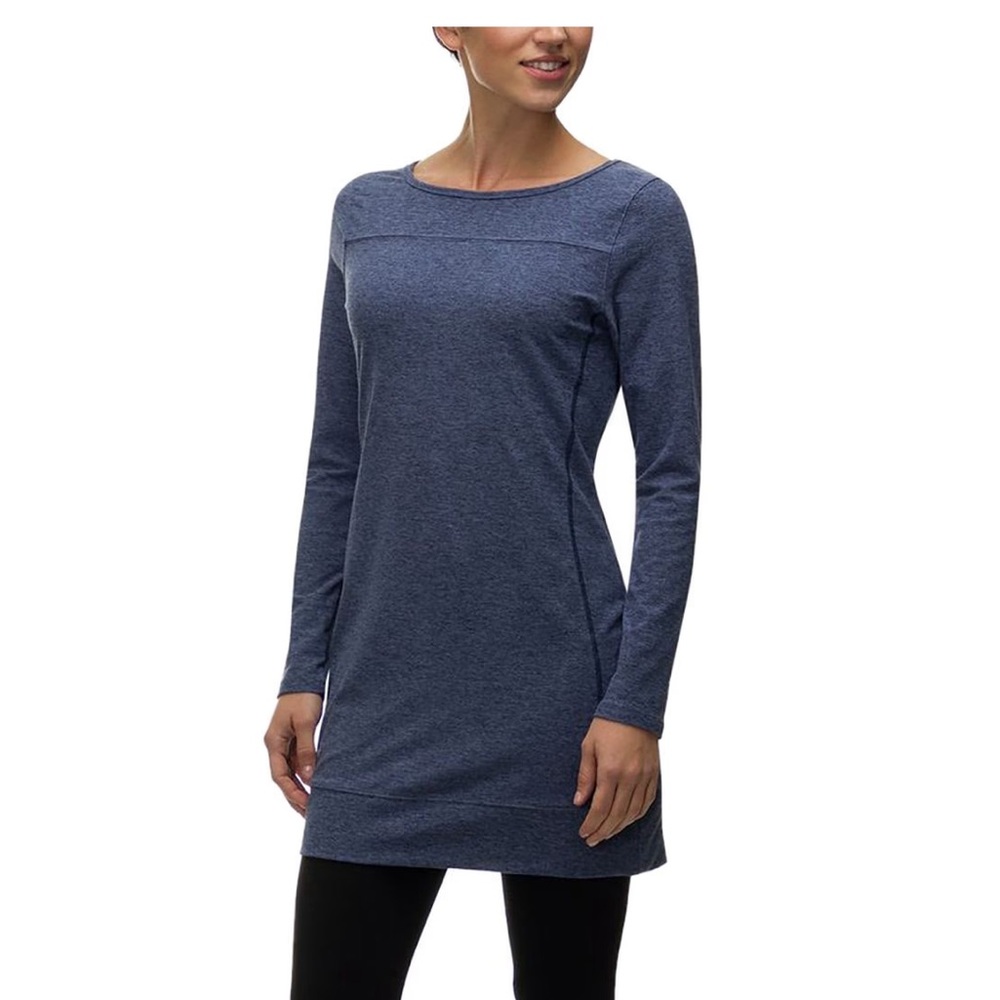 Carve designs talora dress heathered blue, medium, like new